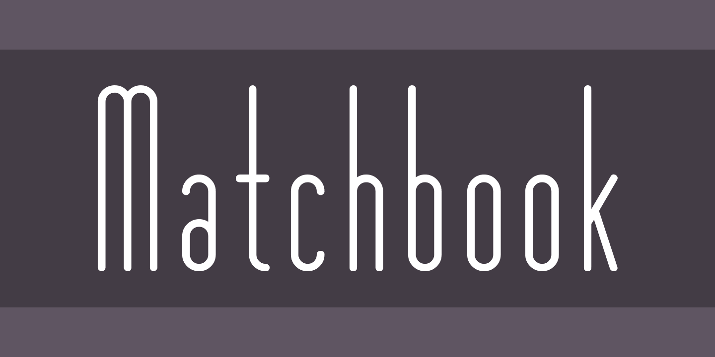 Пример шрифта Matchbook